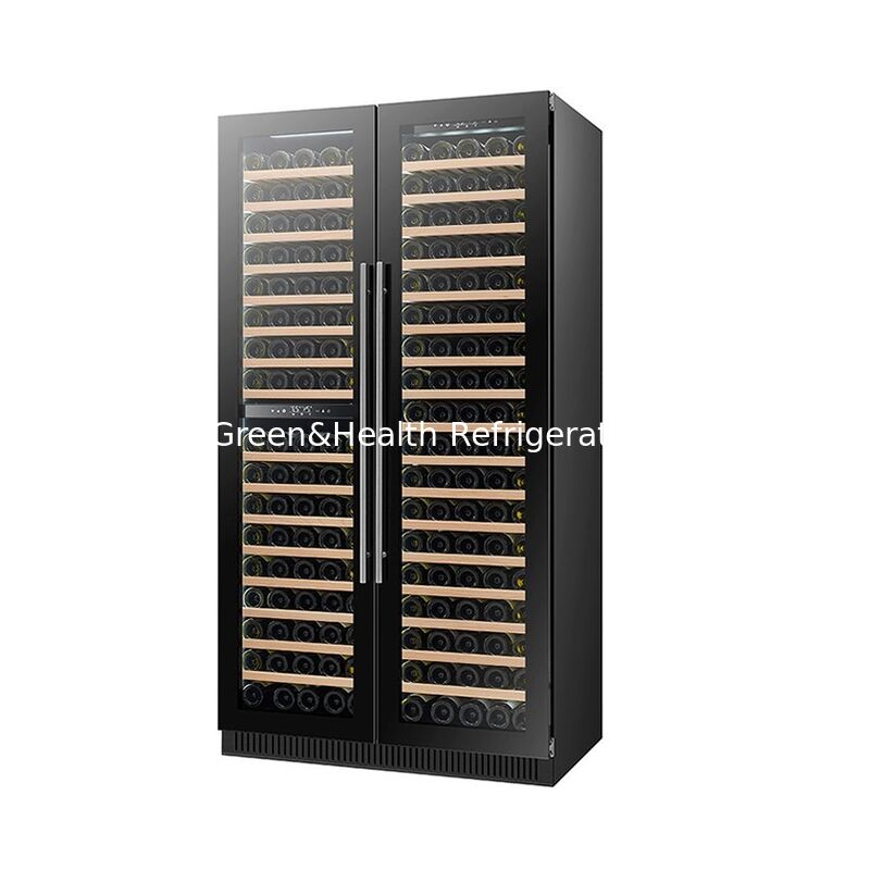 Dual Zone Wine Cooler with Beech Wood Shelves and 316 Bottle Capacity for Commercial Use