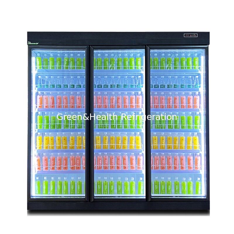 Pendingin Minuman Komersial dengan 5 Rak dan Pengontrol Digital untuk Tampilan Supermarket