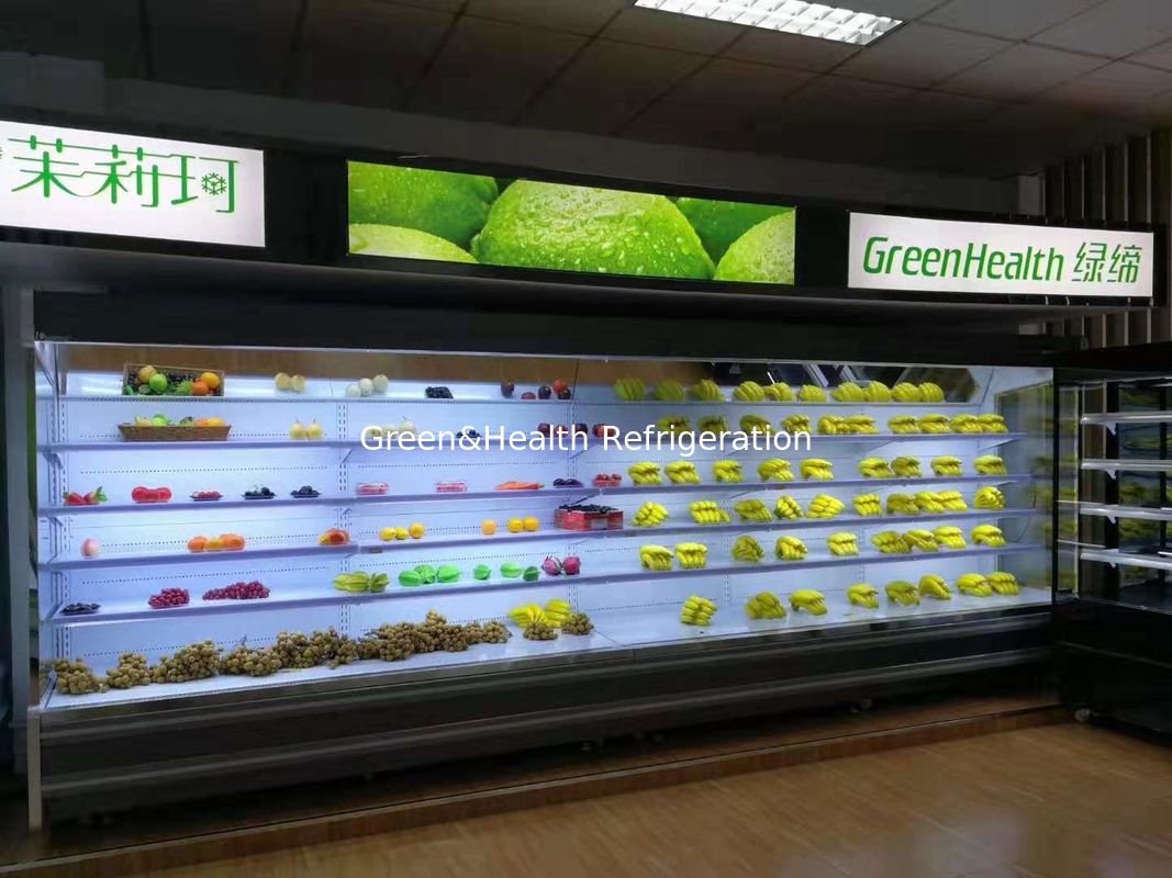 Hijau dan Kesehatan Auto - Defrost Tipe Remote Multideck Chiller Display Dingin