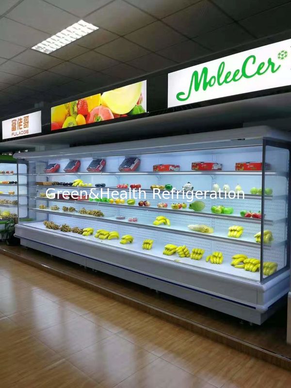 Hijau dan Kesehatan Auto - Defrost Tipe Remote Multideck Chiller Display Dingin