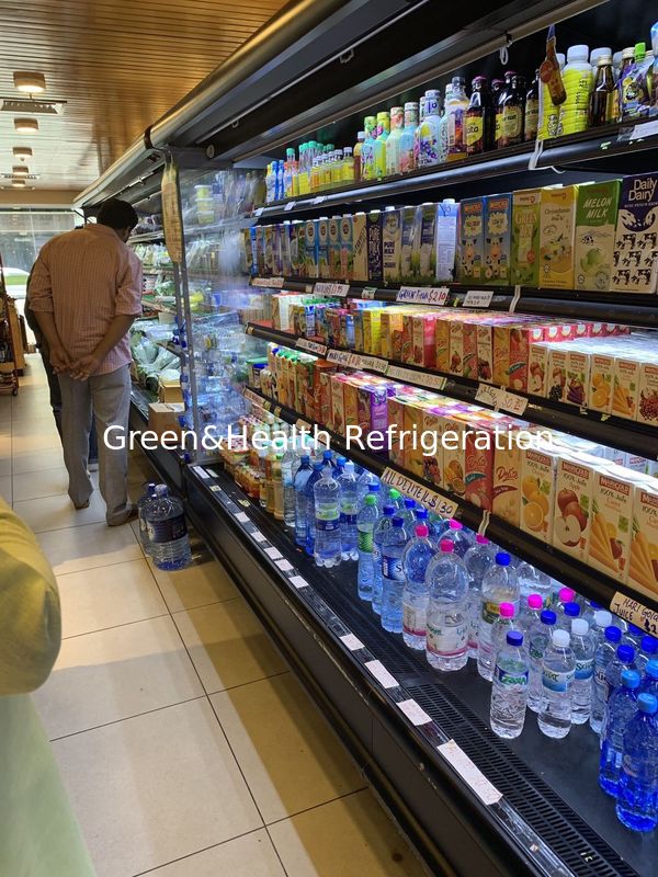 Hijau dan Kesehatan Auto - Defrost Tipe Remote Multideck Chiller Display Dingin