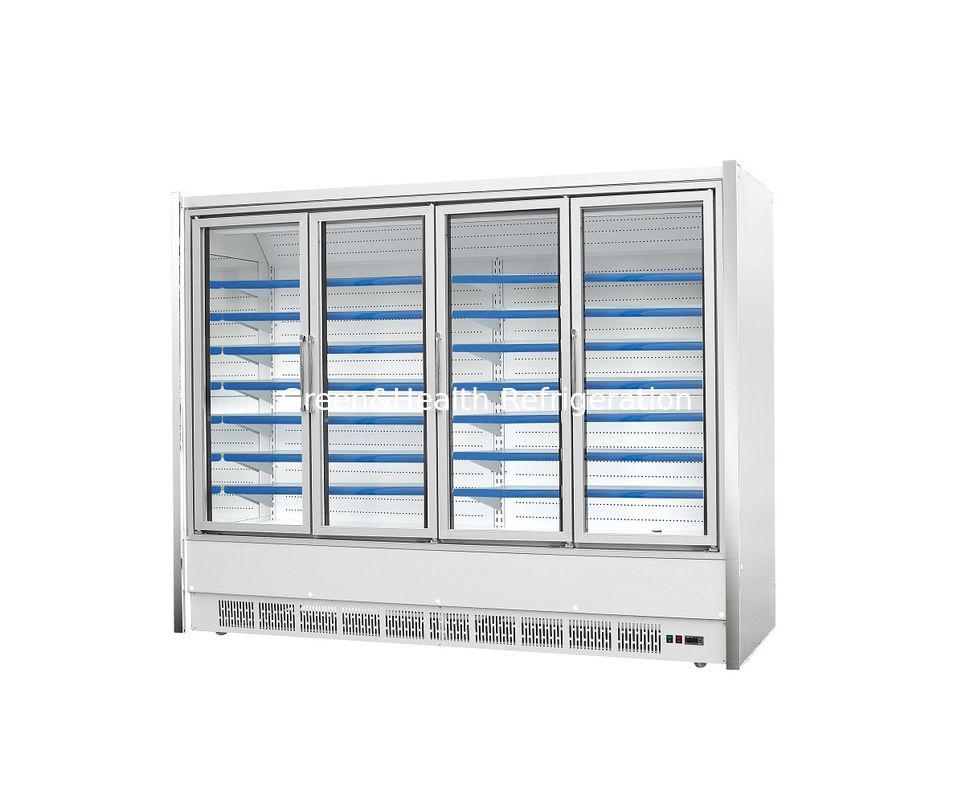 buka showcase chiller tampilan multi deck chiller terbuka