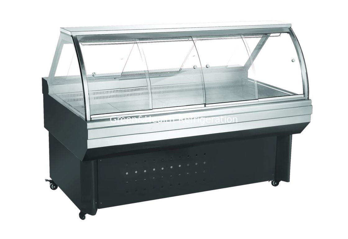 Jenis Plug In Top Open Display Daging Segar Kulkas Showcase 3000 * 1180 * 1310mm