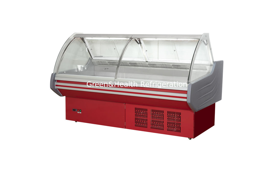 Jenis Plug In Top Open Display Daging Segar Kulkas Showcase 3000 * 1180 * 1310mm