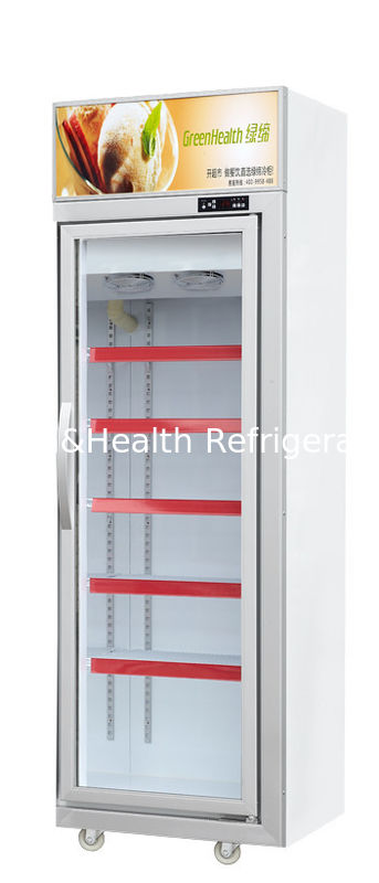 Freezer Pintu Kaca Komersial Kapasitas 500L dengan Kompresor Danfoss - Kulkas Display Beku Tegak dengan Pintu Kaca Tempered Tiga Lapis