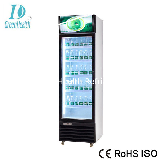 Komersial Pepsi Beverage Display Cooler dengan kapasitas 680L Danfoss kompresor dan penutupan otomatis Pintu ayunan dipanaskan