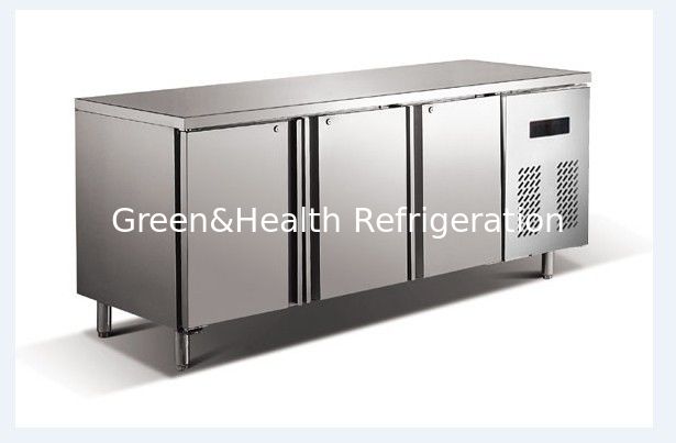 Chiller Meja Kerja Stainless Steel Komersial dengan Kompresor Danfoss dan Kipas Pendingin untuk Toko Roti dan Hotel