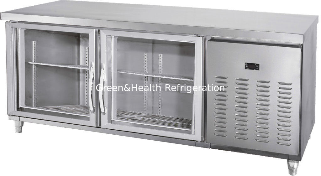 Chiller Meja Kerja Stainless Steel Komersial dengan Kompresor Danfoss dan Kipas Pendingin untuk Toko Roti dan Hotel