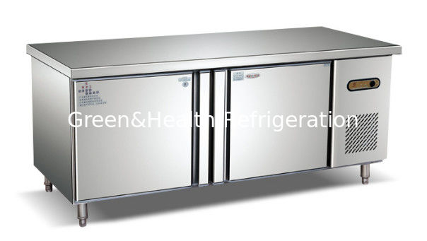 Chiller Meja Kerja Stainless Steel Komersial dengan Kompresor Danfoss dan Kipas Pendingin untuk Toko Roti dan Hotel