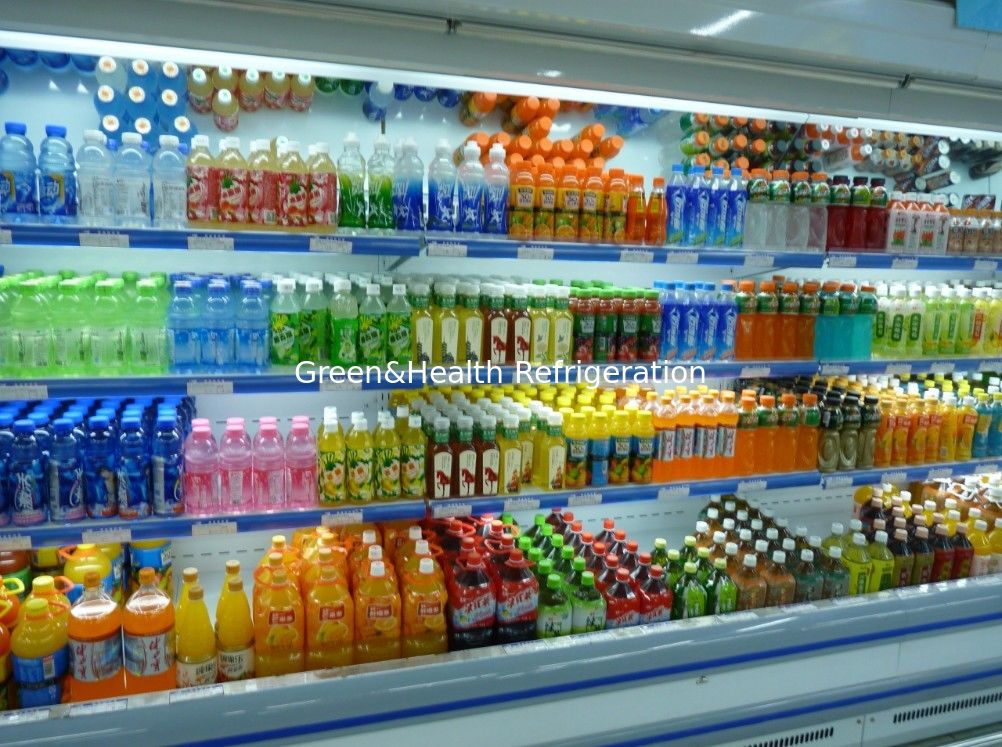 Kipas dinamis / Evaporator Buka Multideck Buka Chiller 3000 * 900 * 1980 dengan Digital Tem Thermostat