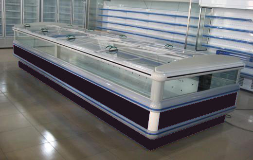 Supermarket Island Freezer 90mm Cukup Terkandung dengan Tubuh Tangguh -20 ° C - 18 ° C
