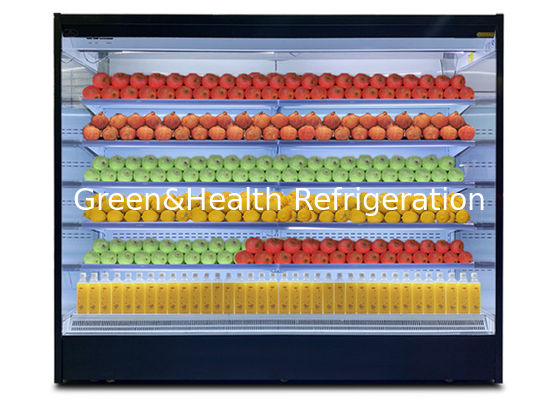 Air Curtain Multideck Open Chiller Store Fruit Display Kulkas
