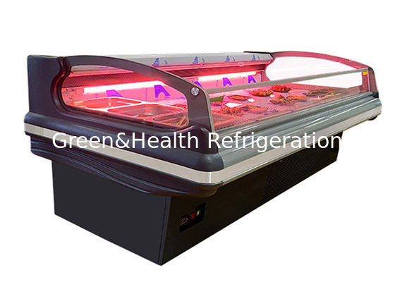 1000L Meat Display Freezer Food Showcase Dengan Tirai