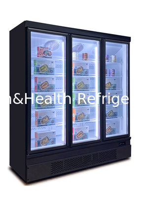 Bawah Mount Automatic Defrost Glass Door Freezer Bingkai Pintu PVC