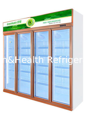 R290 Komersial Minuman Pendingin Auto Defrost Minuman Tampilan Kulkas Sampanye