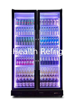 Kapasitas besar 800L/1200L Pintu kaca komersial Kulkas Penampilan Minuman dengan Pintu kaca tempered anti kabut berlapis tiga dan sistem pendingin udara cerdas