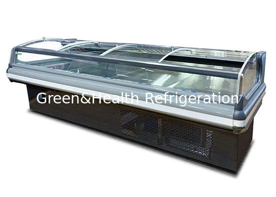 Gaya Baru Open Glass Showcase Meat Display Kulkas Chiller Dengan LED