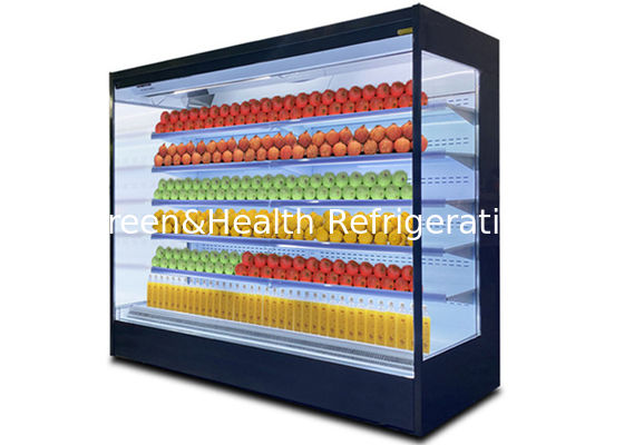 Supermarket Air Curtain Multi Deck Open Front Standing Display Cooler