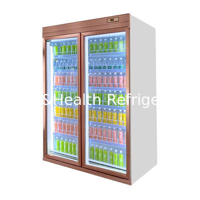 Pintu Minuman Ringan Supermarket Opsional / Minuman / Jus Display Chiller