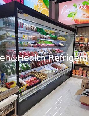 Peralatan Pendingin Besar Berdiri Chiller Terbuka Dengan Multi Dek