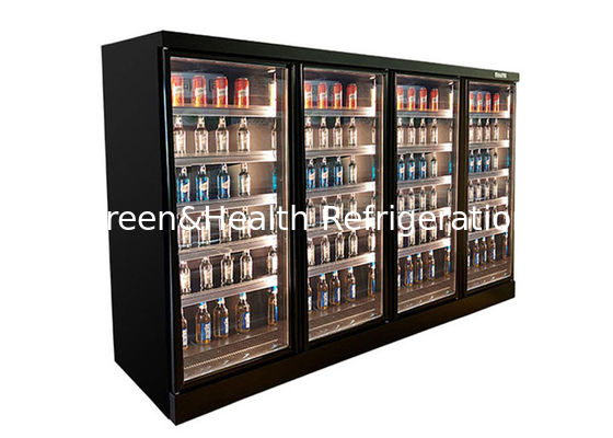 Remote Compressor Auto Defrosting Multi Deck Soft Drink Display Chiller Untuk Hotel