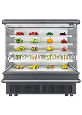 2.5m Supermarket Multi Deck Open Chiller dengan pendingin kipas dinamis dan Auto Defrost untuk Wall Display Fridge