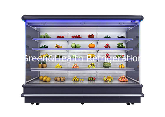 Harga Pabrik Toko Buah Vertical Open Front Supermarket Display Chiller