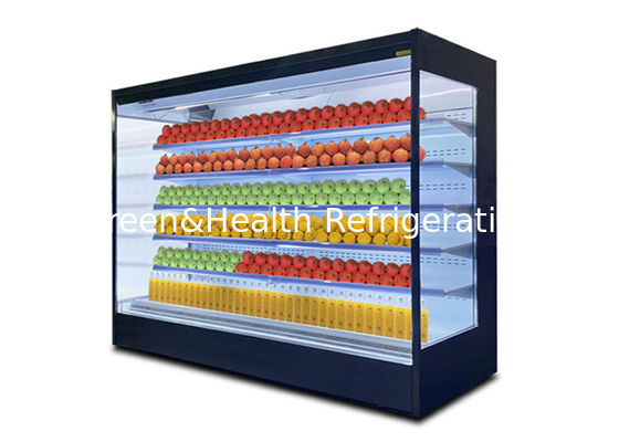 4 Lapisan Rak Supermarket Open Display Chiller Untuk Merchandiser