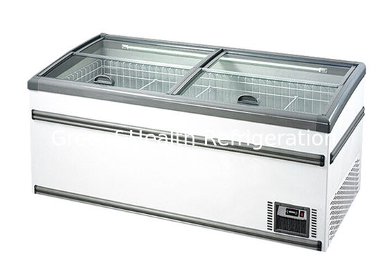 1,8m 2,5m Supermarket Island Freezer Open Type Dengan Bitzer Compressor