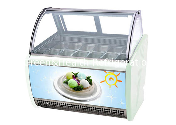 12 14 16 Flavours Ice Cream Display Cabinet Case Untuk Gelato Store stainless steel