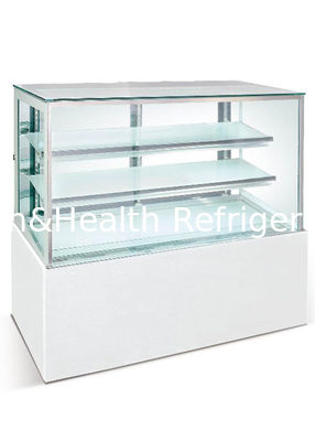 2 Rak Dan Adjustable Tampilan Kue Freezer / Refrigerant R404a Etalase Panggang