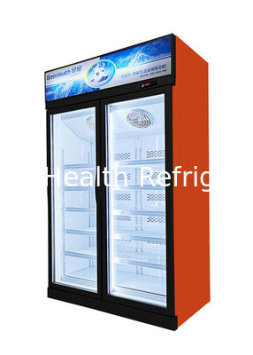 Peralatan Pendingin Memasok Freezer Layar Vertikal Dengan R290a 450L