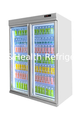 OEM Upright Beverage Chiller Display Showcase Minuman Supermarket