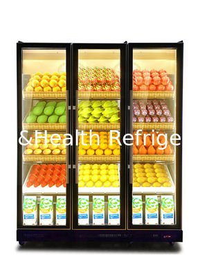 R134a Bar Refrigerated Showcase Multi Glass Doors Kulkas 1130L