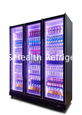 R404a Commerce Beer Chiller Cabinets Vertical Showcase Kulkas Untuk Minuman