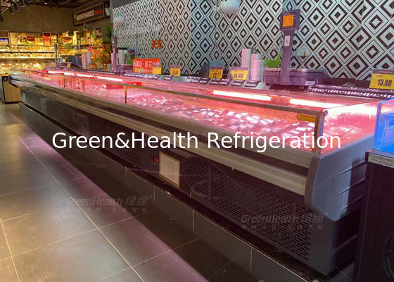 Single Temperature Fresh Beef Deli Menampilkan Freezer Untuk Toko Daging