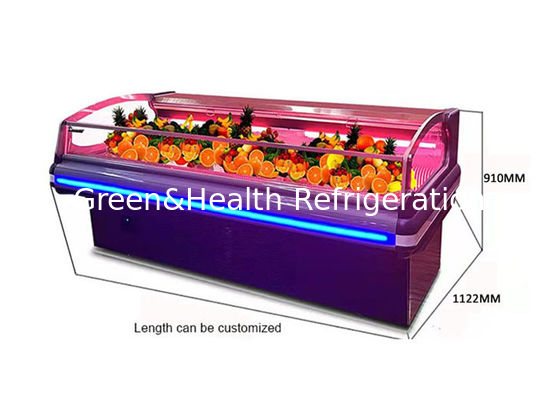 1800W Supermarket Daging Display Freezer Frozen Delicatessen Seafood Fresh Keeping