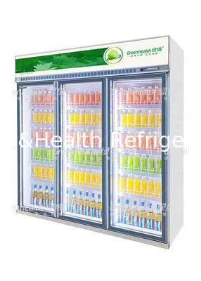 Chiller Tampilan Komersial 2/3 Pintu Dengan Kompresor Inverter 1008L