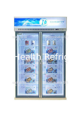 Double Three Doors Frost Free Komersial Display Freezer Pendingin Kulkas Inverter