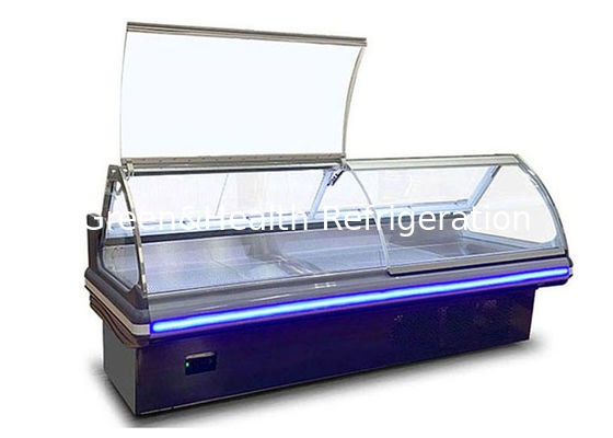 Di dalam Toko Kue Stainless Steel Deli Display Chiller Untuk Pendinginan Kipas Toko