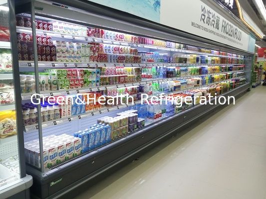 Supermarket Sayuran Multideck Chiller Terbuka / Lemari Es Hemat Energi