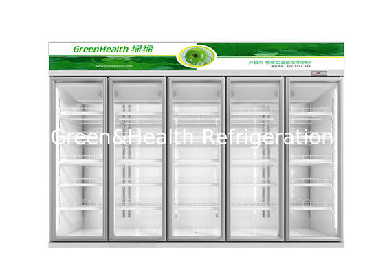 Tampilan Rak Supermarket Supermarket Pendingin Minuman Tipe Mewah