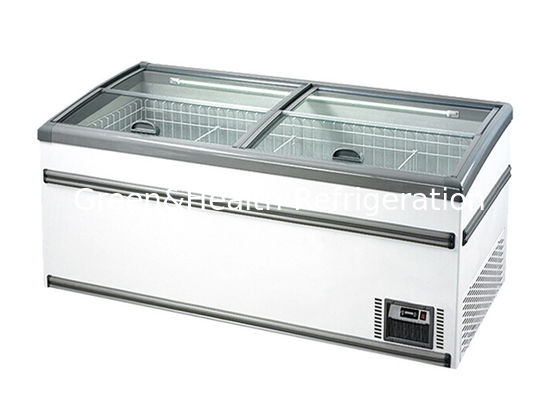 Auto Defrost Chest Deep Freezer Sliding Top Door Island Kulkas