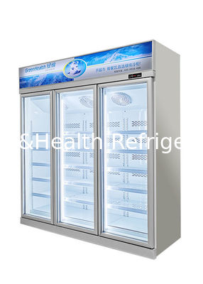 Automatic Defrost Commercial Display Freezer R290 Kulkas Minuman Es Krim