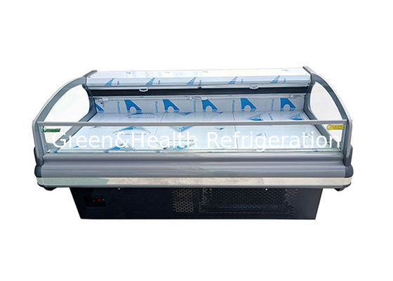 R22 Supermarket Meat Display Freezer Container Meat Chiller Pendinginan Dinamis