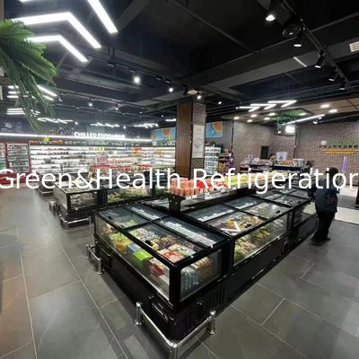 Belanja Freezer Komersial Berkapasitas Besar Dengan Interior Aluminium Defrost Otomatis -18~-22 Derajat