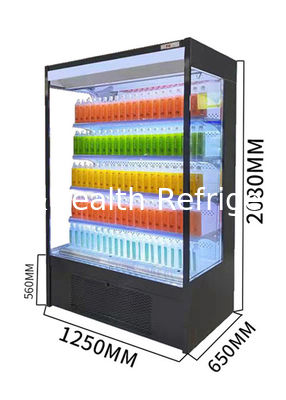 3.2KW Supermarket Open Chiller Sayuran Display Rack Pendingin Counter Top Passthrogh