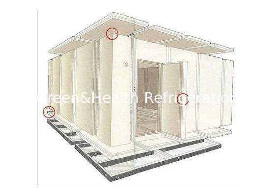 gudang berjalan di ruang penyimpanan dingin makanan laut daging sapi ayam freezer PU isolasi