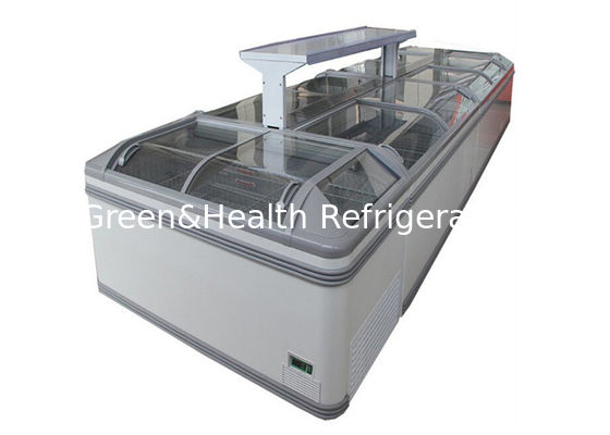 900L Supermarket Deep Chest Freezer Ice Cream Display Makanan beku Freezer