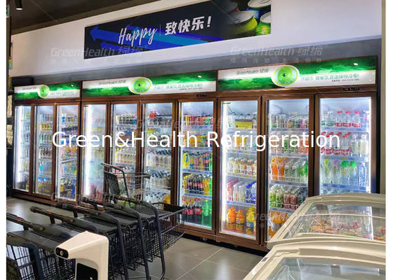 1000L Stand Back Bar Cooler Tampilan tegak Kulkas Rak disesuaikan Untuk Bir Minuman dingin